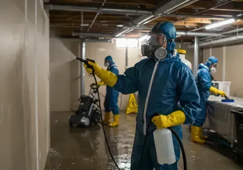 Basement Sanitization and Antimicrobial Treatment process in Vernon Hills, IL